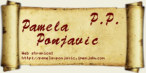 Pamela Ponjavić vizit kartica